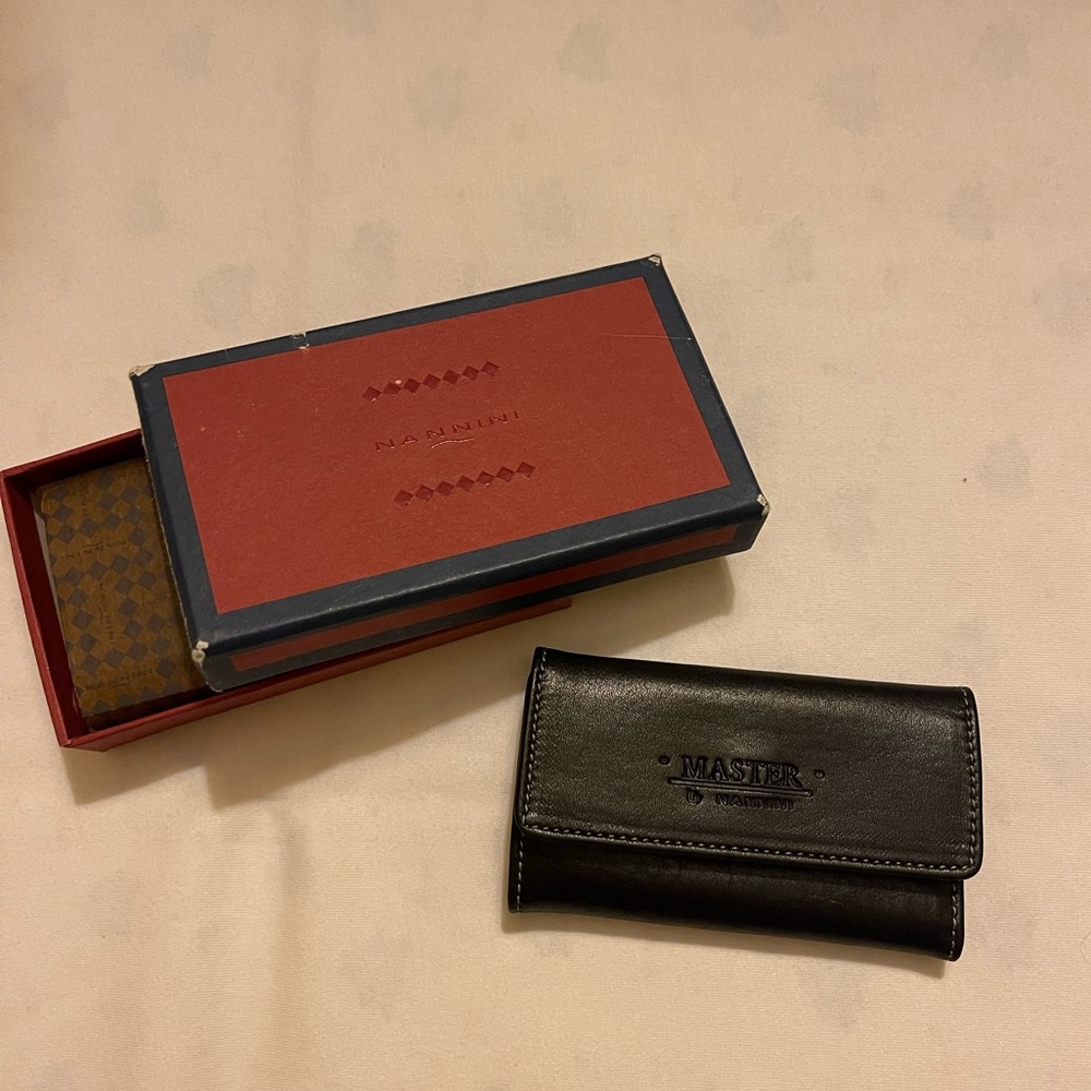 Masters Black Leather Card Holder